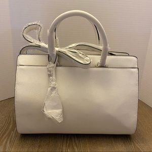 THE LIMITED White Structured Handled Crossbody Purse/Handbag/Satchel